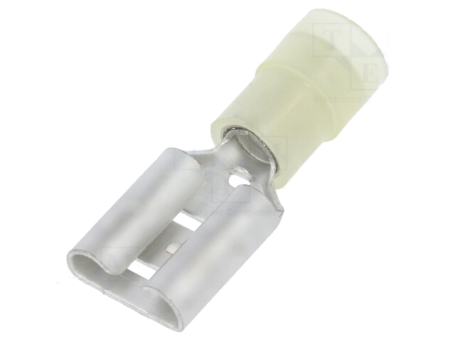 Connector: vlak; 9,5mm; 1,2mm; vrouwelijk; 4÷6mm2; klemmen; geel Connector: vlak; 9,5mm; 1,2mm; vrouwelijk; 4÷6mm2; klemmen; geel